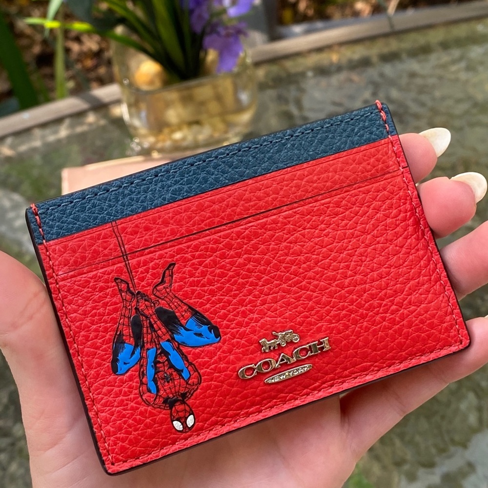 Coach Spider-Man Marvel Red CardHolder Wallet - Picture 13 of 16
